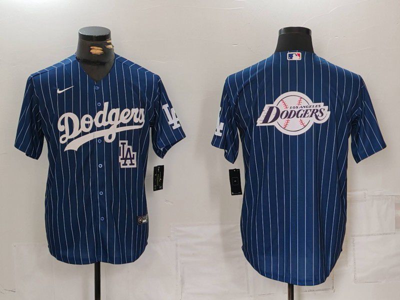 Men Los Angeles Dodgers Blank Blue Stripe Game 2024 Nike MLB Jersey style 10->los angeles dodgers->MLB Jersey